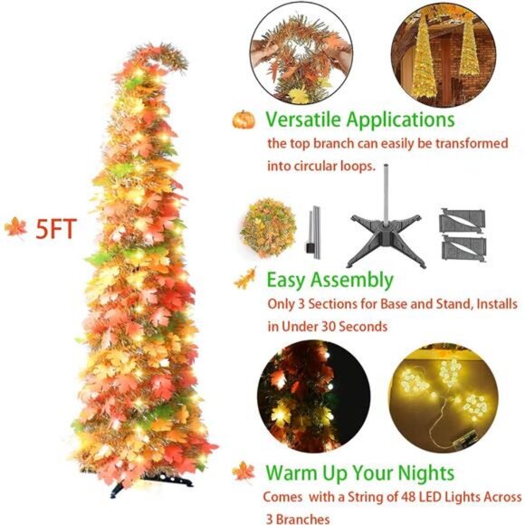 Fall Decor, Fall Tree, Great Fall Decorations for Home Porch, Fall Porch Decor - Picture 3 of 8